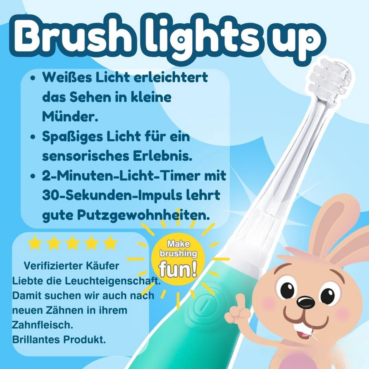 Solene Elektrische Tandenborstel Kind Oplaadbaar