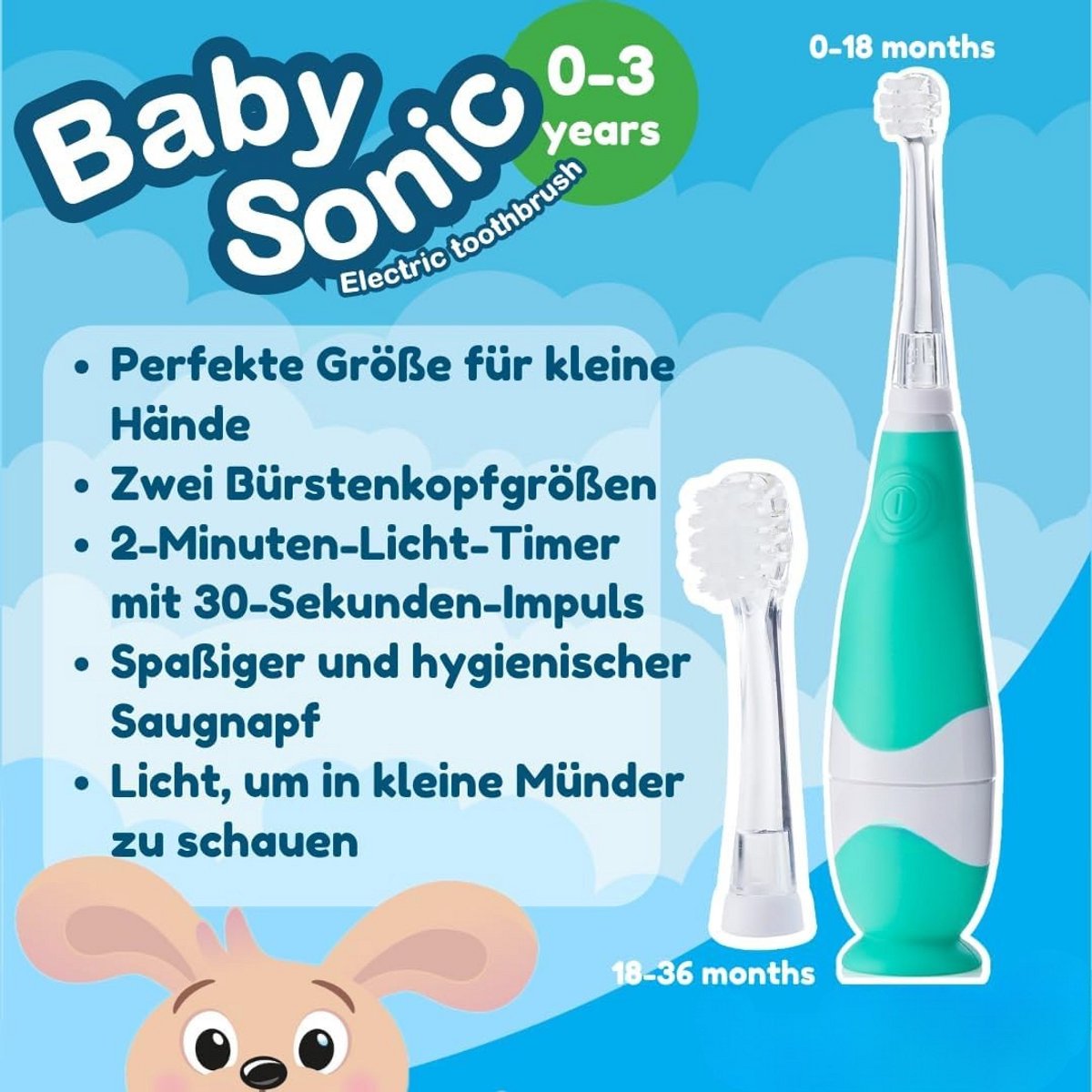 Solene Elektrische Tandenborstel Kind Oplaadbaar
