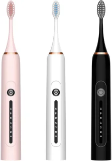 Sonic Elektrische Tandenborstel Zwart Met 6 Snelheden En 4 Opzetborstels