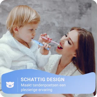 Sonische Elektrische Baby Tandenborstel Blauw Beer Voor Kinderen Vanaf 3 Jaar