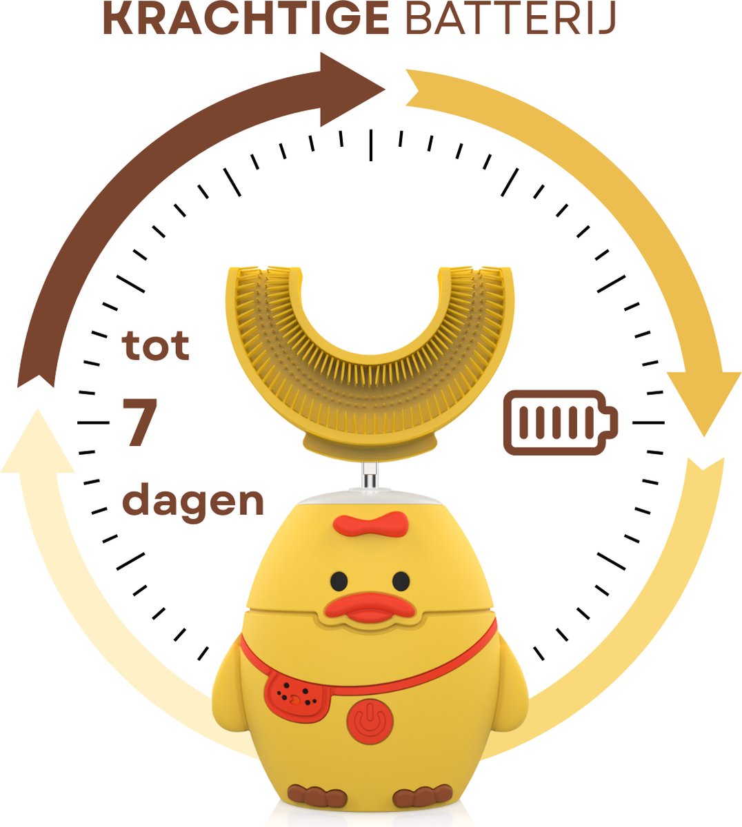 Sonische Elektrische Kindertandenborstel 7-15 Jaar Geel