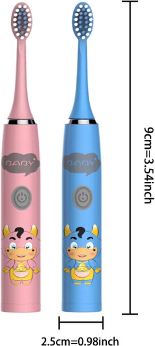 Sonische Elektrische KinderTandenborstel Blauw 1-12 Jaar