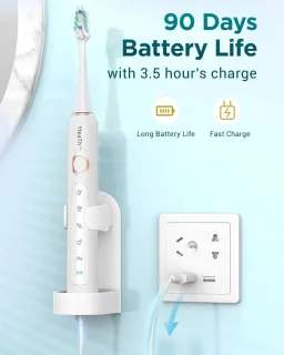 Sonische elektrische tandenborstel ivoorkleurig