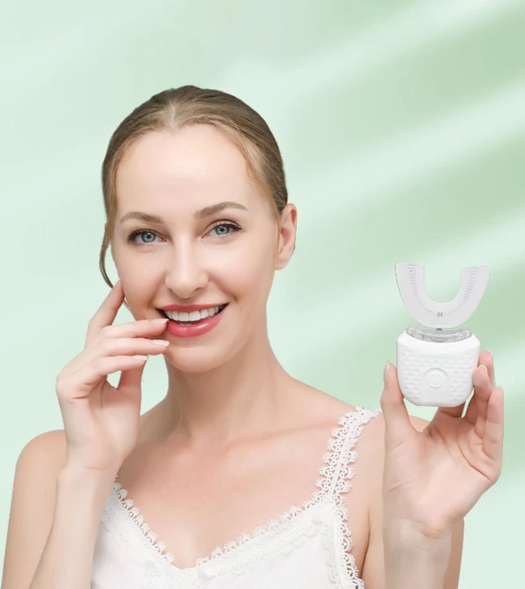 Sonische Elektrische U-Vorm Tandenborstel USB Oplaadbaar Roze SPA Model
