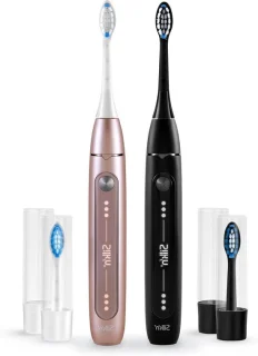 Sonische tandenborstel set - 2 stuks, roze en zwart