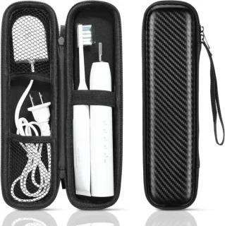 Tandenborstelcase - Reisdoos Opberg - Mondverzorging - Universele Compatibiliteit - 24 cm - Zwart