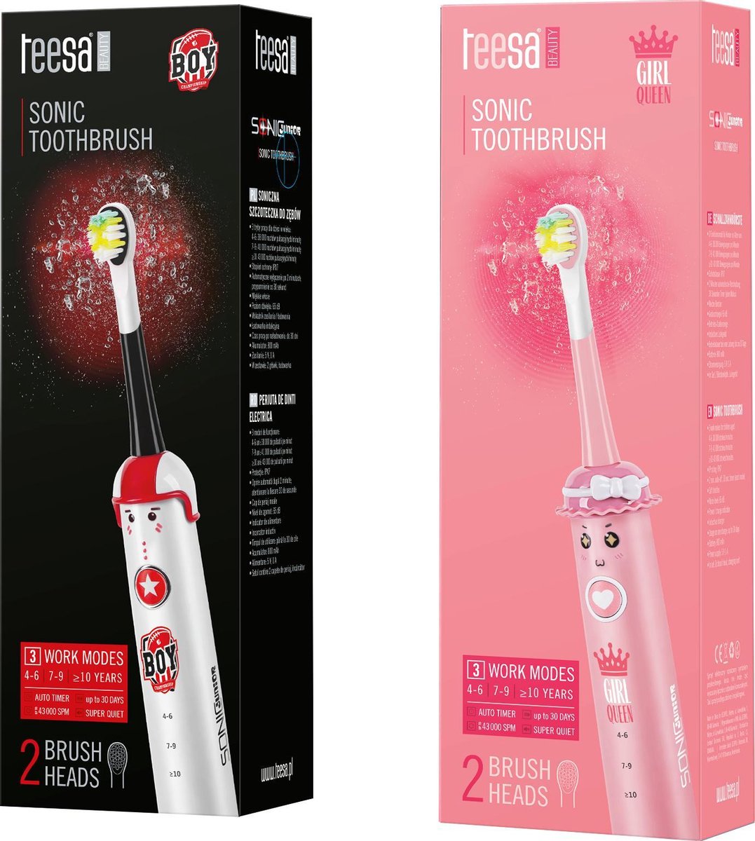 Teesa TSA8006 Sonic Junior Girl elektrische tandenborstel