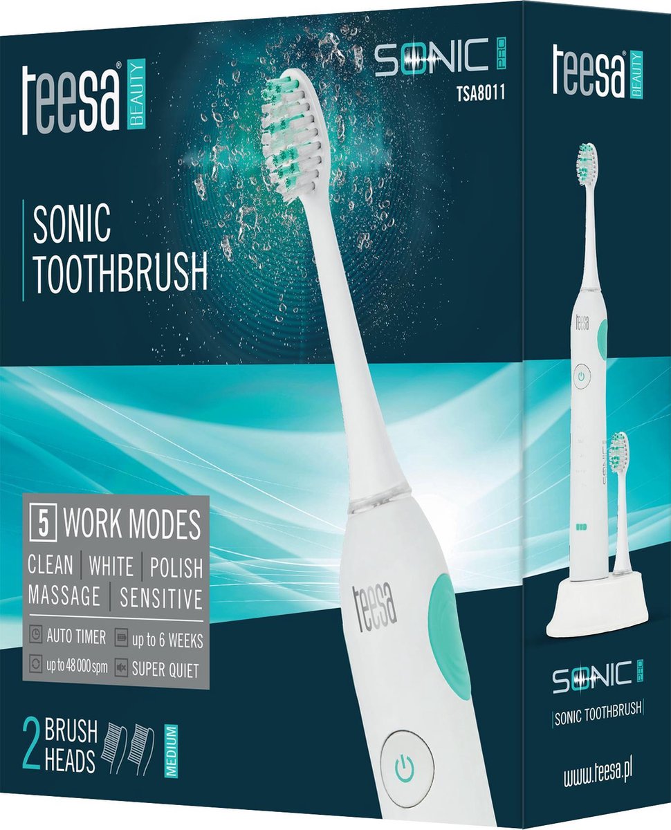 Wat vinden we goed aan de Teesa TSA8011 Sonic Pro elektrische tandenborstel