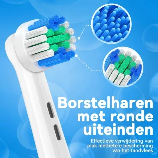 Thijox - 16 pack vervangingsborstelkoppen voor elektrische tandenborstel Oral B Braun