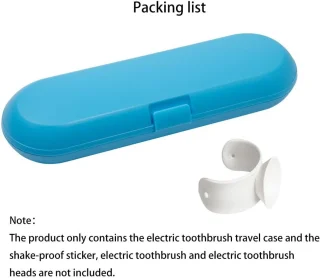 Thijox kunststof elektrische tandenborstel reiskoffer voor Oral-B Pro Series - blauw, 3 stuks