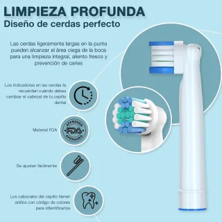 Thijox set van 4 reserveborstelkoppen voor Oral-B elektrische tandenborstel