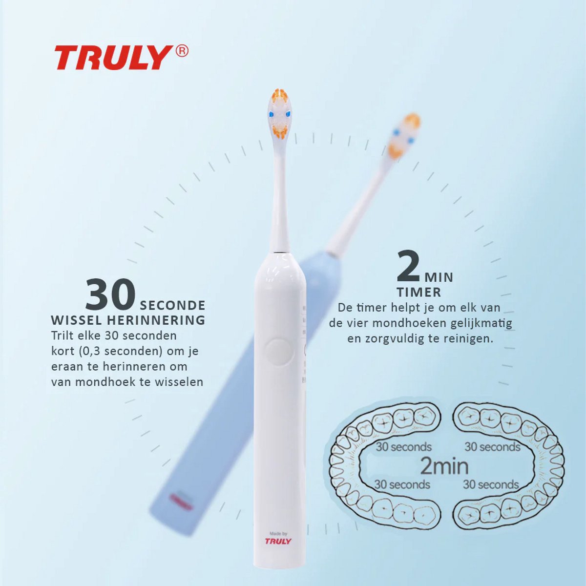 Truly TBS0001 Elektrische Tandenborstel Blauw
