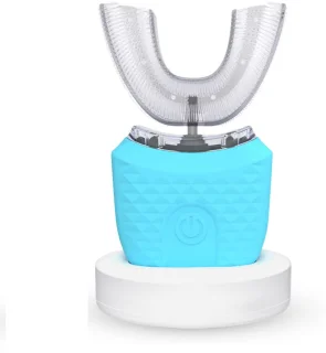 U-vorm elektrische tandenborstel blauw