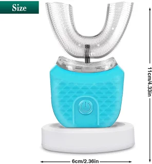 U-vorm elektrische tandenborstel blauw