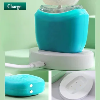 U-vorm elektrische tandenborstel blauw