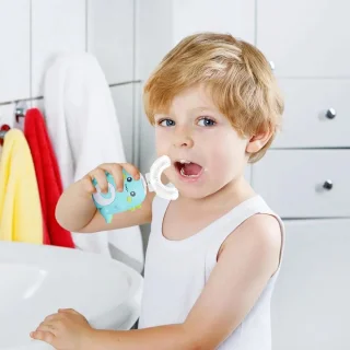 U-vormige elektrische tandenborstel voor kinderen