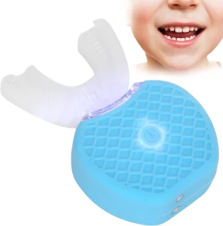 U-vormige tandenborstel - automatische sonische borstel - blauw