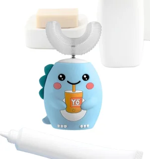 U-vormige tandenborstel voor kinderen - blauw