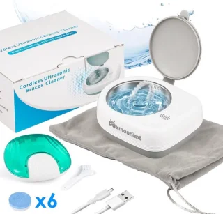 Ultrasone draadloze tandenreiniger wit