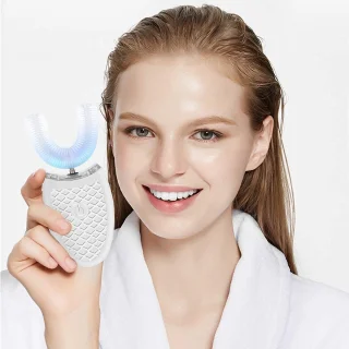 Ultrasone Elektrische Tandenborstel U-Vorm Wit USB Oplaadbaar
