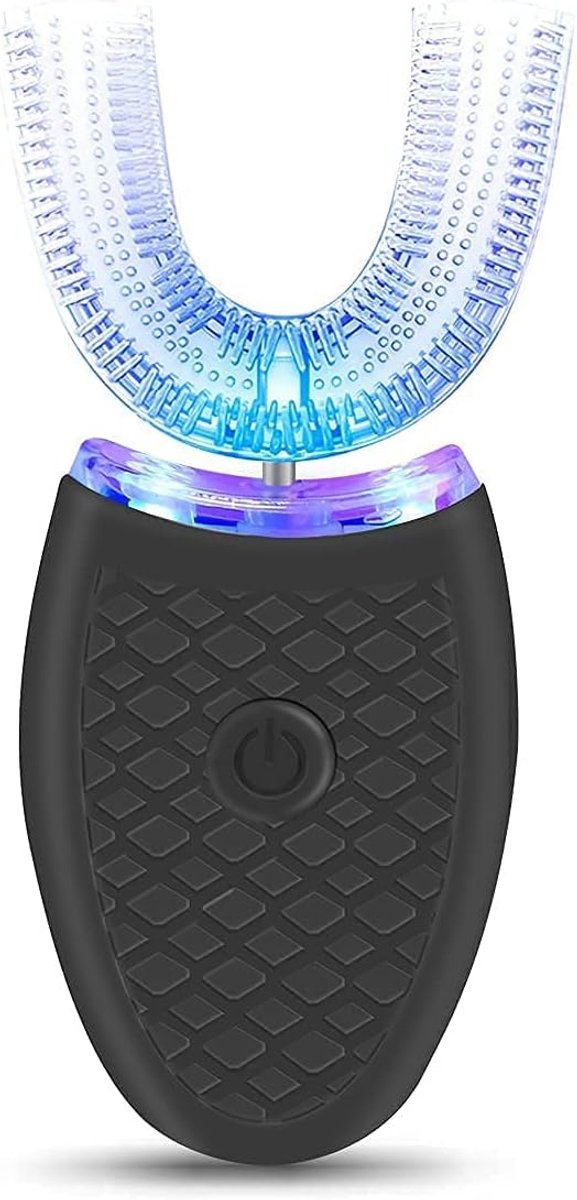 Ultrasone Elektrische Tandenborstel U-Vorm Zwart USB Oplaadbaar