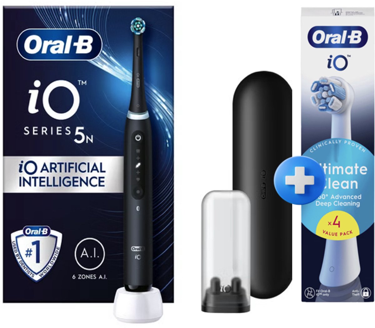 De Vanavondinhuis Oral-B iO 5N Zwart Startset in één oogopslag