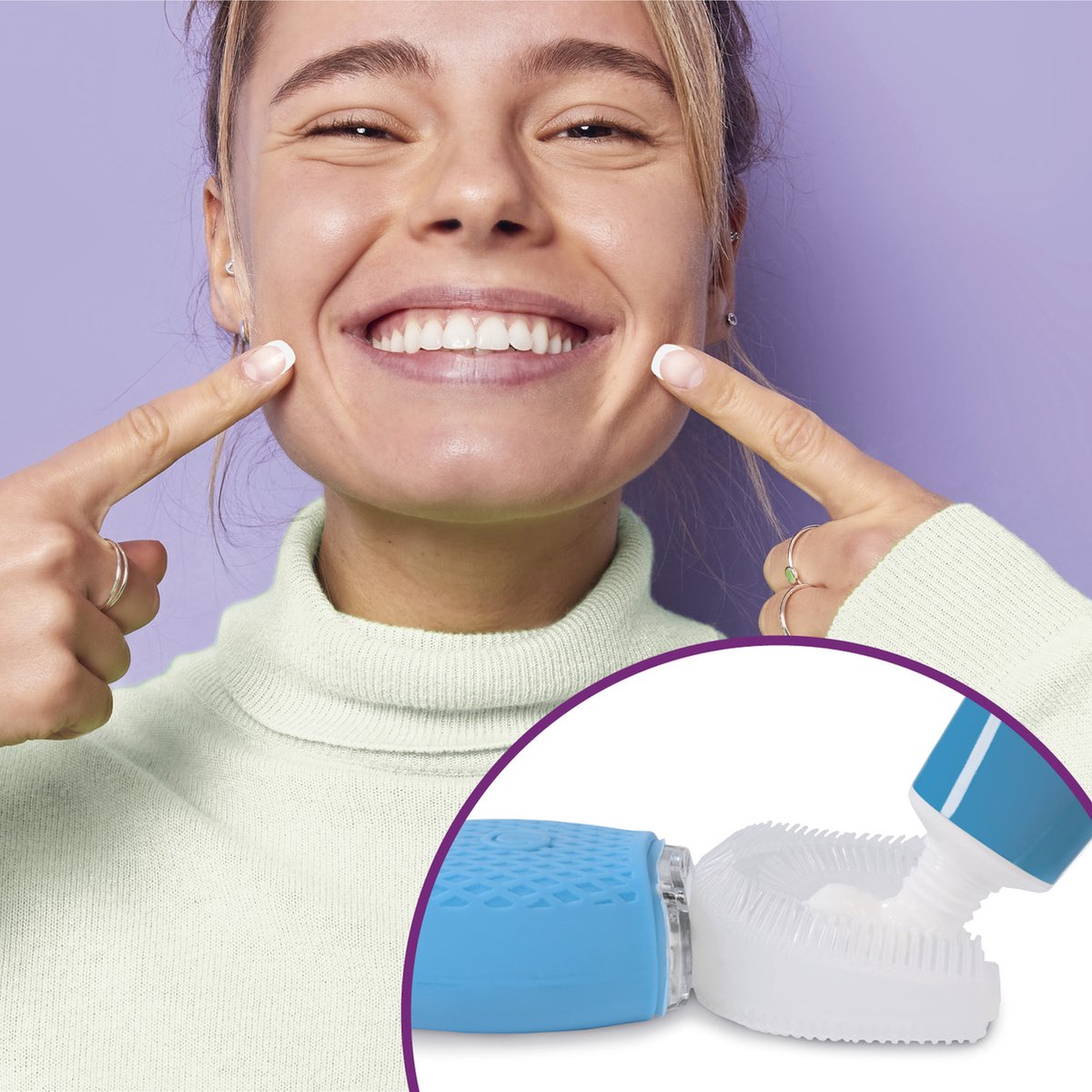 VITALmaxx 360° sonische tandenborstel wit/turquoise