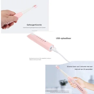Vitdipy - Sonische elektrische tandenborstel - Roze