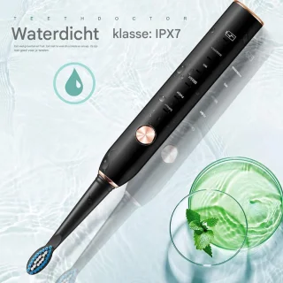 Vitdipy Sonische Elektrische Tandenborstel Zwart