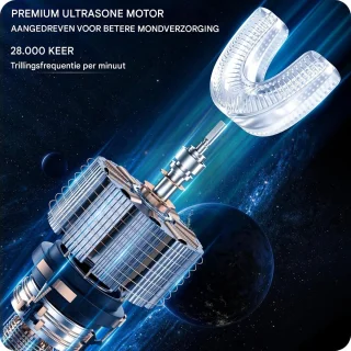 Vitdipy U-vormige elektrische tandenborstel