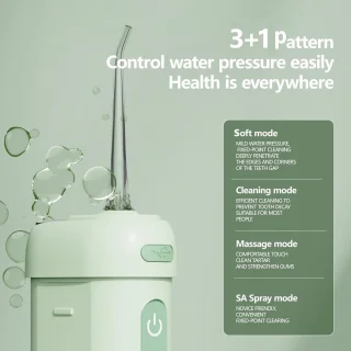Waterflosser Draadloos met 5 Tips en Telescopische Tank