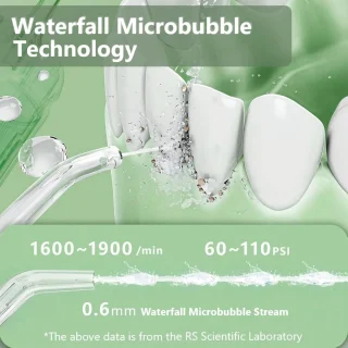 Waterflosser Draadloos met 5 Tips en Telescopische Tank