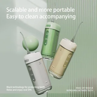 Waterflosser Draadloos met 5 Tips en Telescopische Tank