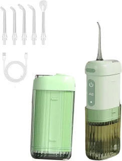 Waterflosser Draadloos met 5 Tips en Telescopische Tank