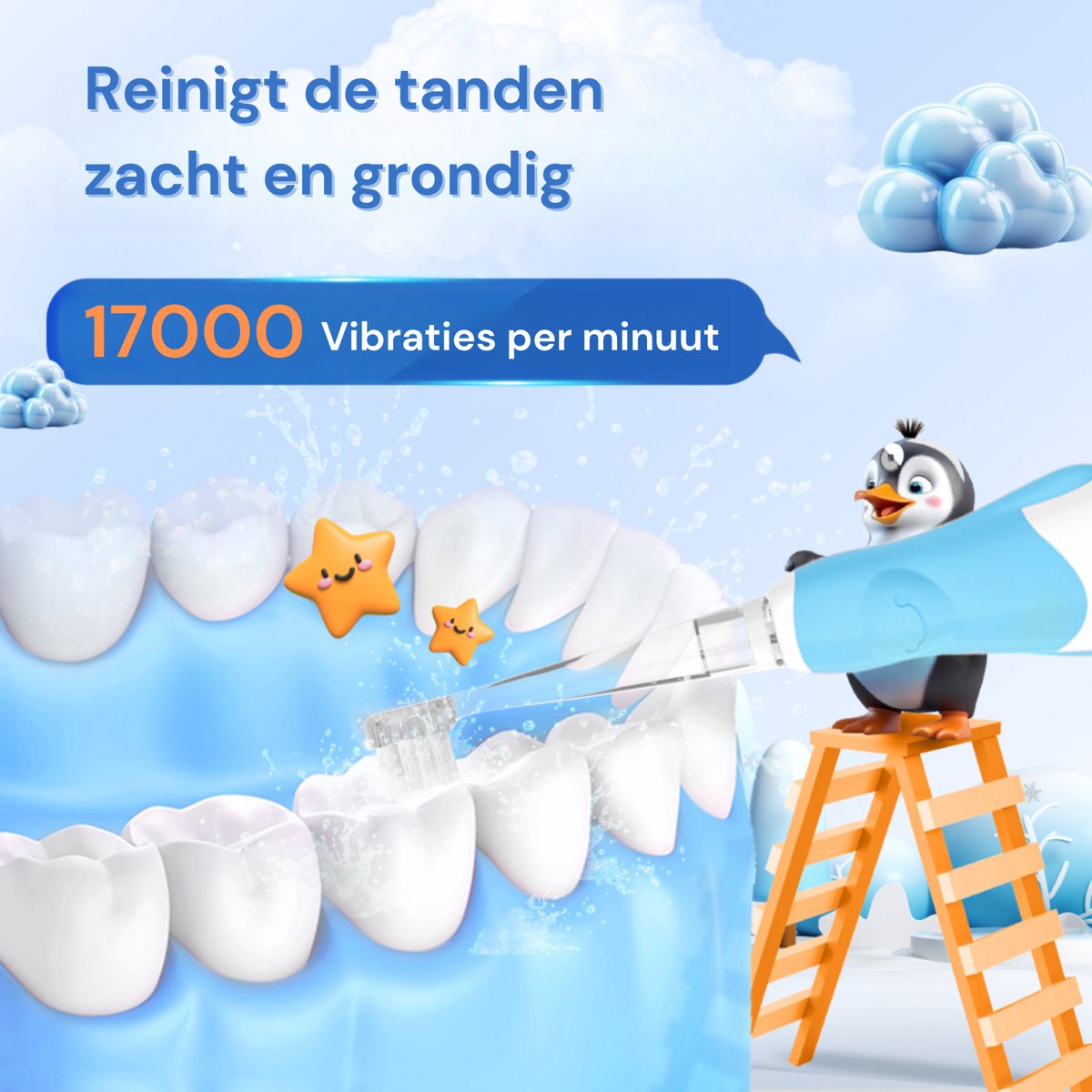 Youha Elektrische Tandenborstel Baby & Kind Lichtblauw