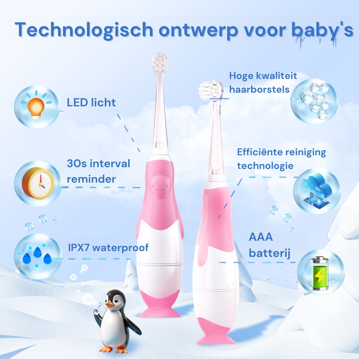 Youha Elektrische Tandenborstel Baby & Kind Roze