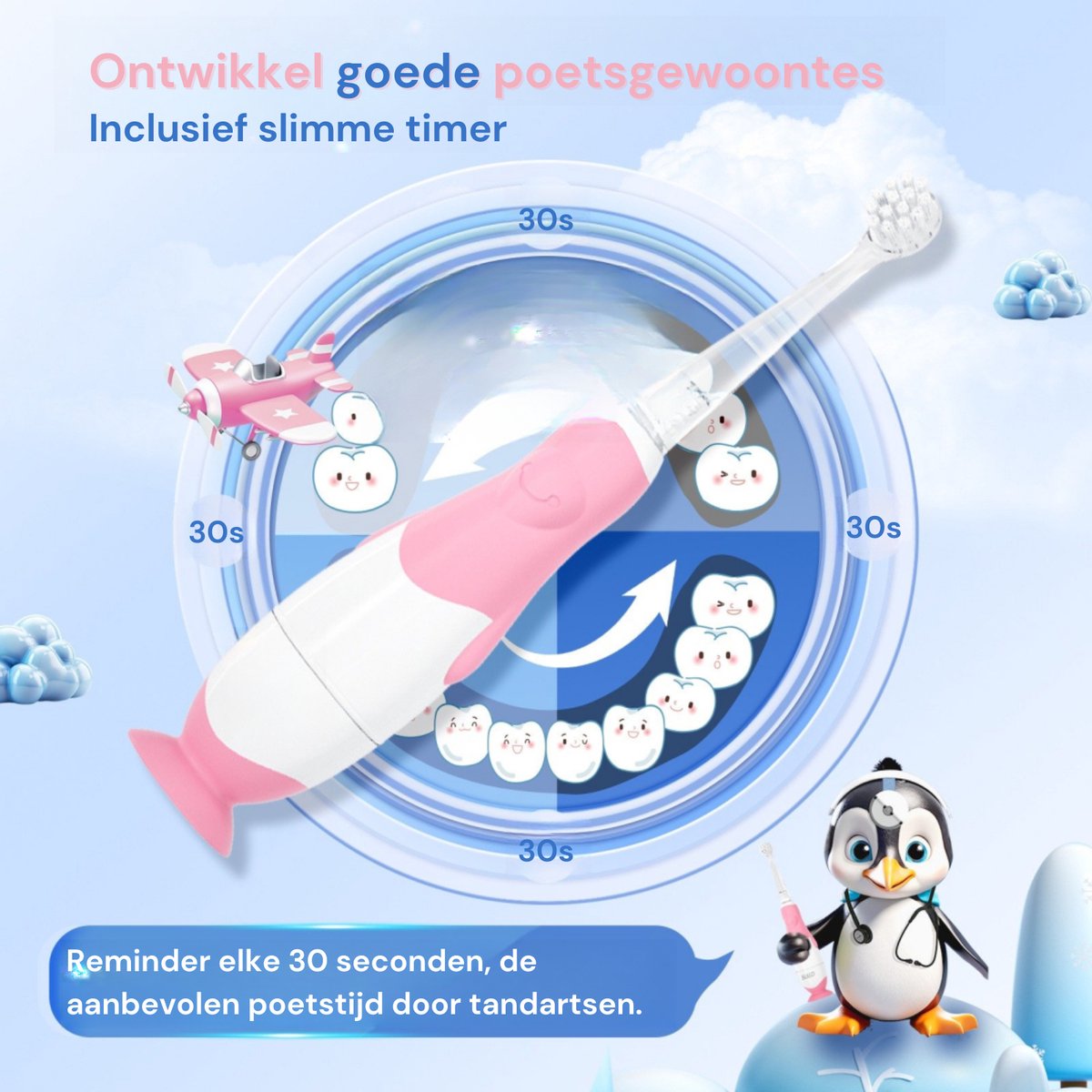 Youha Elektrische Tandenborstel Baby & Kind Roze