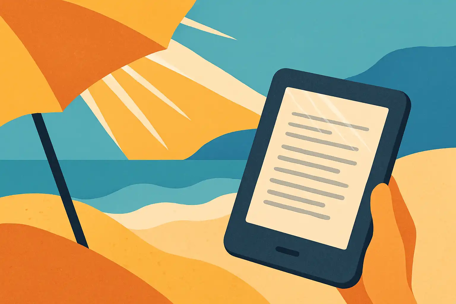 Strandproof schermen: zo lees je zonder spiegeling op je e-reader in de felle zon