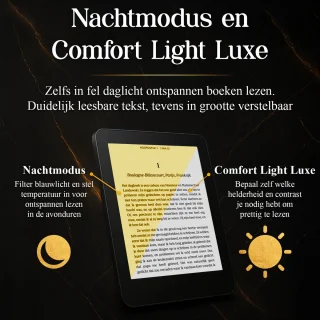SwayTosh E-Reader Nova Pro – 6 inch – 2025 – 64GB + Cloud Opslag – Ereader Met Luxe Hoes – Nachtmodus en Comfort Light – E Reader Voor Ebook & Luisterboeken – Met Oplader