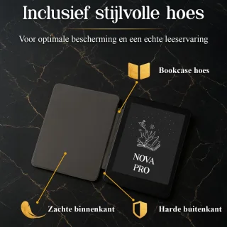 SwayTosh E-Reader Nova Pro – 6 inch – 2025 – 64GB + Cloud Opslag – Ereader Met Luxe Hoes – Nachtmodus en Comfort Light – E Reader Voor Ebook & Luisterboeken – Met Oplader