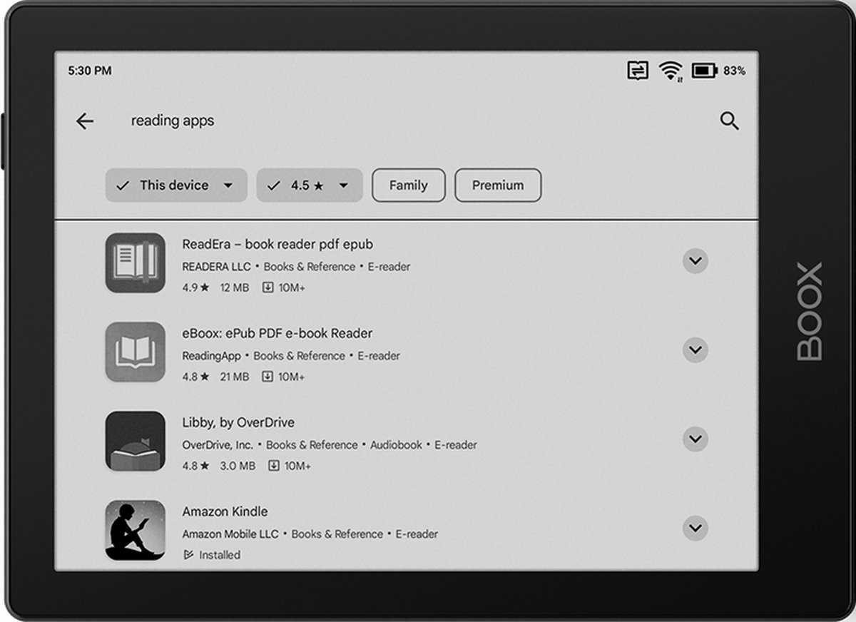 Boox Go 6 6" e-reader zwart tweede kans