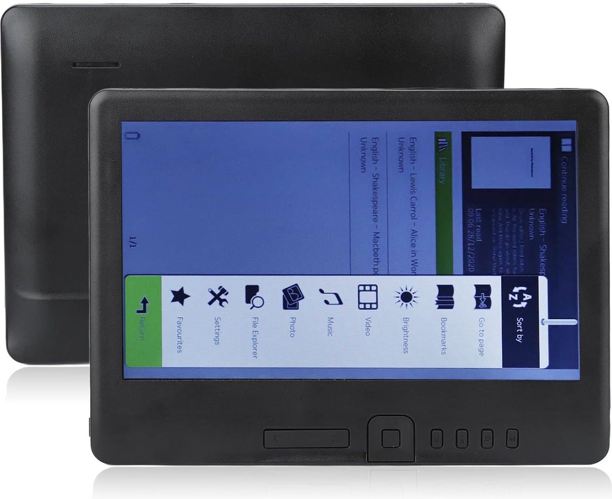 E-booklezer 7 Inch TFT LCD 4GB met Beschermhoes