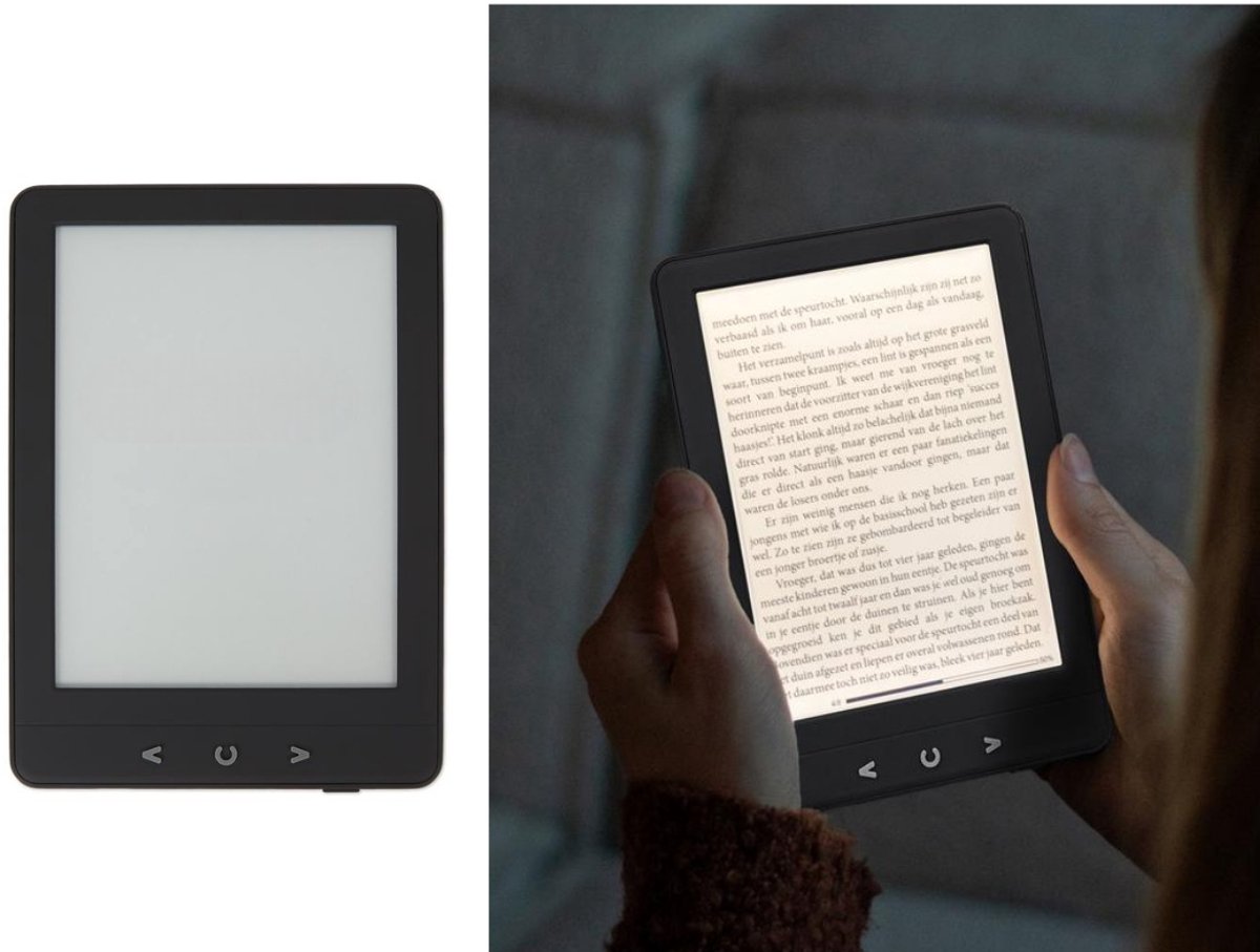 De Fameilleur e-reader 6 inch zwart 4GB uitbreidbaar in één oogopslag
