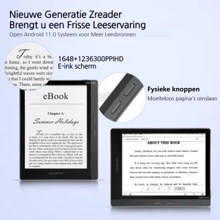 Gloovon® E-Reader 6.8 inch Zwart