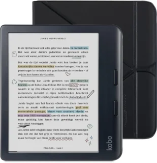 De Kobo Libra Colour e-reader Zwart + Kobo SleepCover hoes Zwart - Bundel in één oogopslag