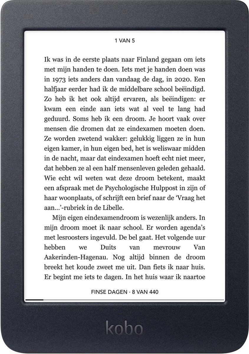 De Kobo Nia e-reader 6 inch 8GB refurbished in één oogopslag