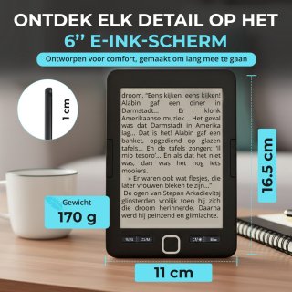 Wat vinden we goed aan de Maullin E-reader 6-inch