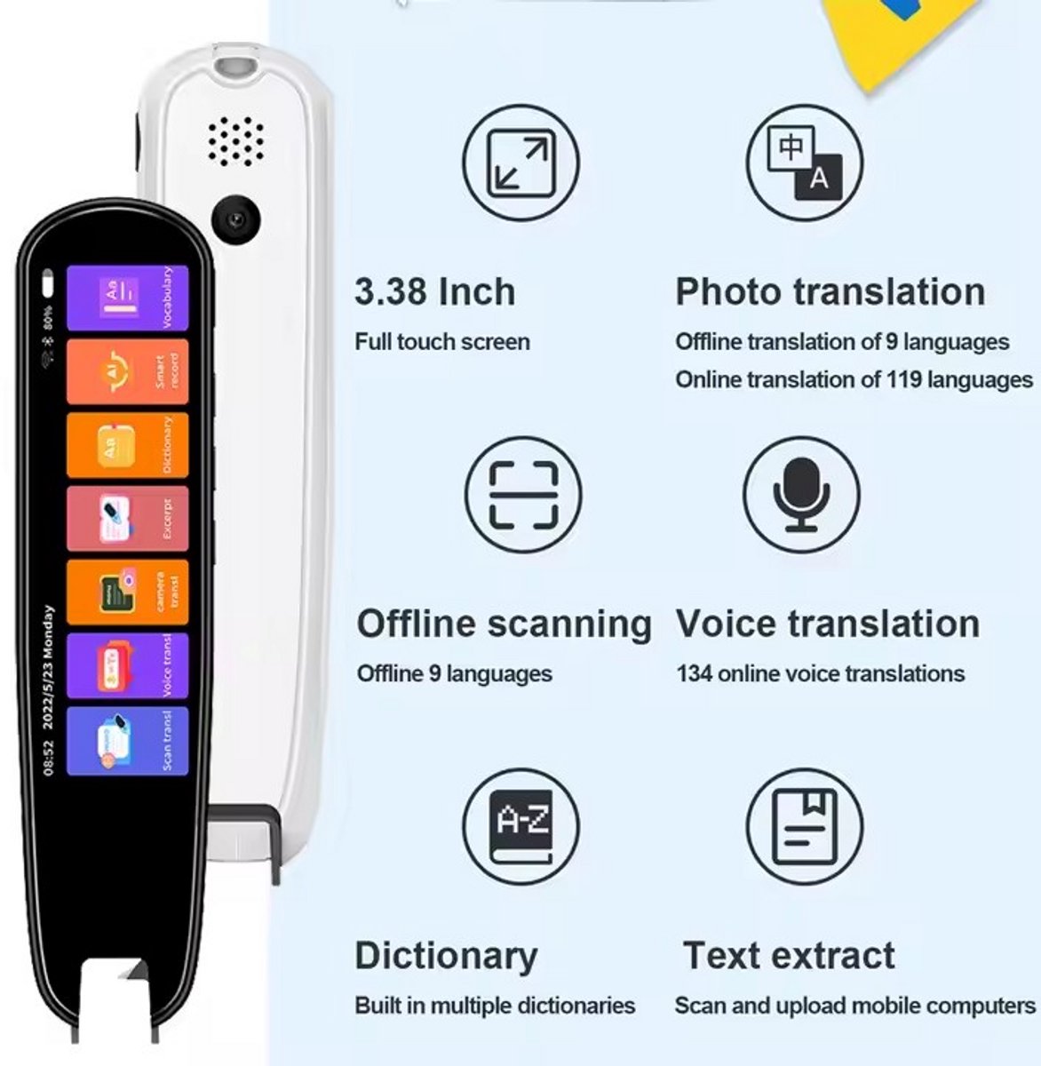 MD04 3.38" Touchscreen Penvertaler