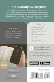 New Living Translation (NLT) Compact Bible — Leatherlike, Holy Dusty Pink