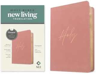 New Living Translation (NLT) Compact Bible — Leatherlike, Holy Dusty Pink
